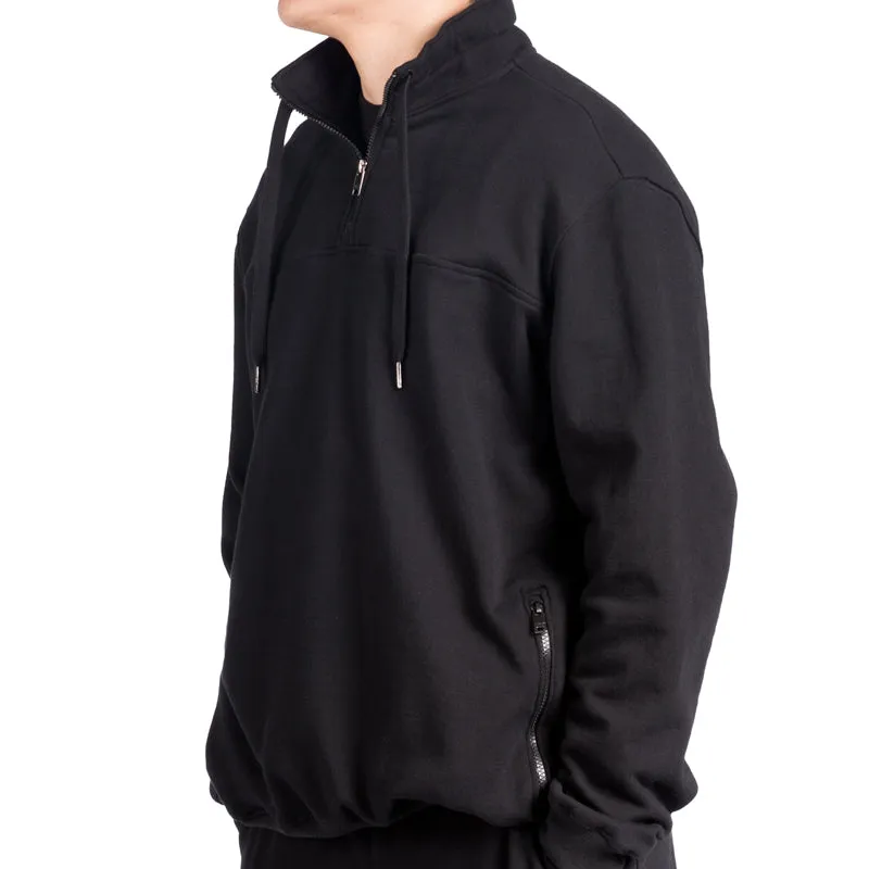 1/4 Zip Mock Neck Sweatshirt