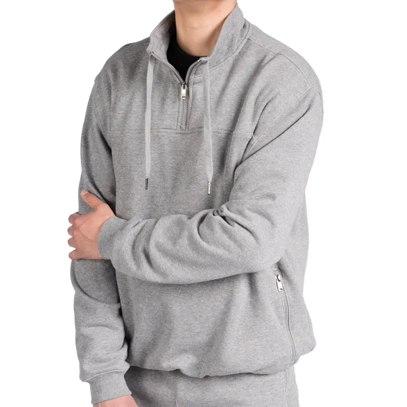 1/4 Zip Mock Neck Sweatshirt