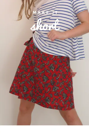 A-line wrap skirt free sewing pattern DANA 2211F