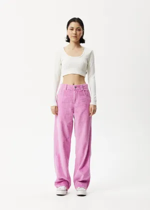 AFENDS Womens Day Dream - Corduroy Slouch Pants - Candy