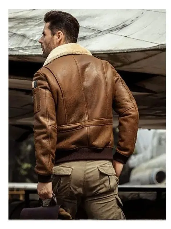 B3 Flying Leather Bomber Jacket