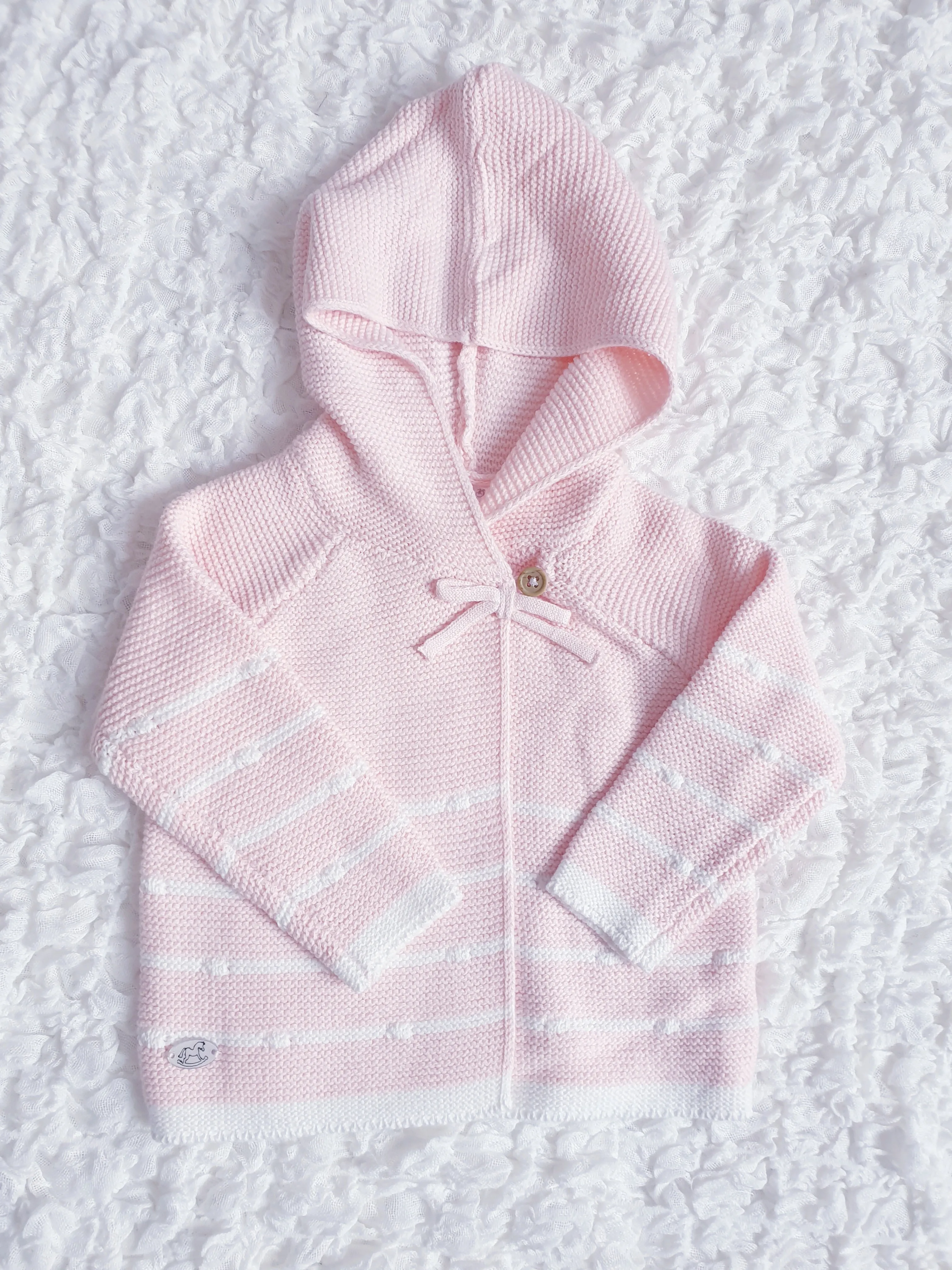 Baby Girls Pink Knitted Cardigan Set