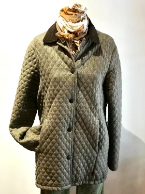 Barbour Wool Tweed Quilted Jacket