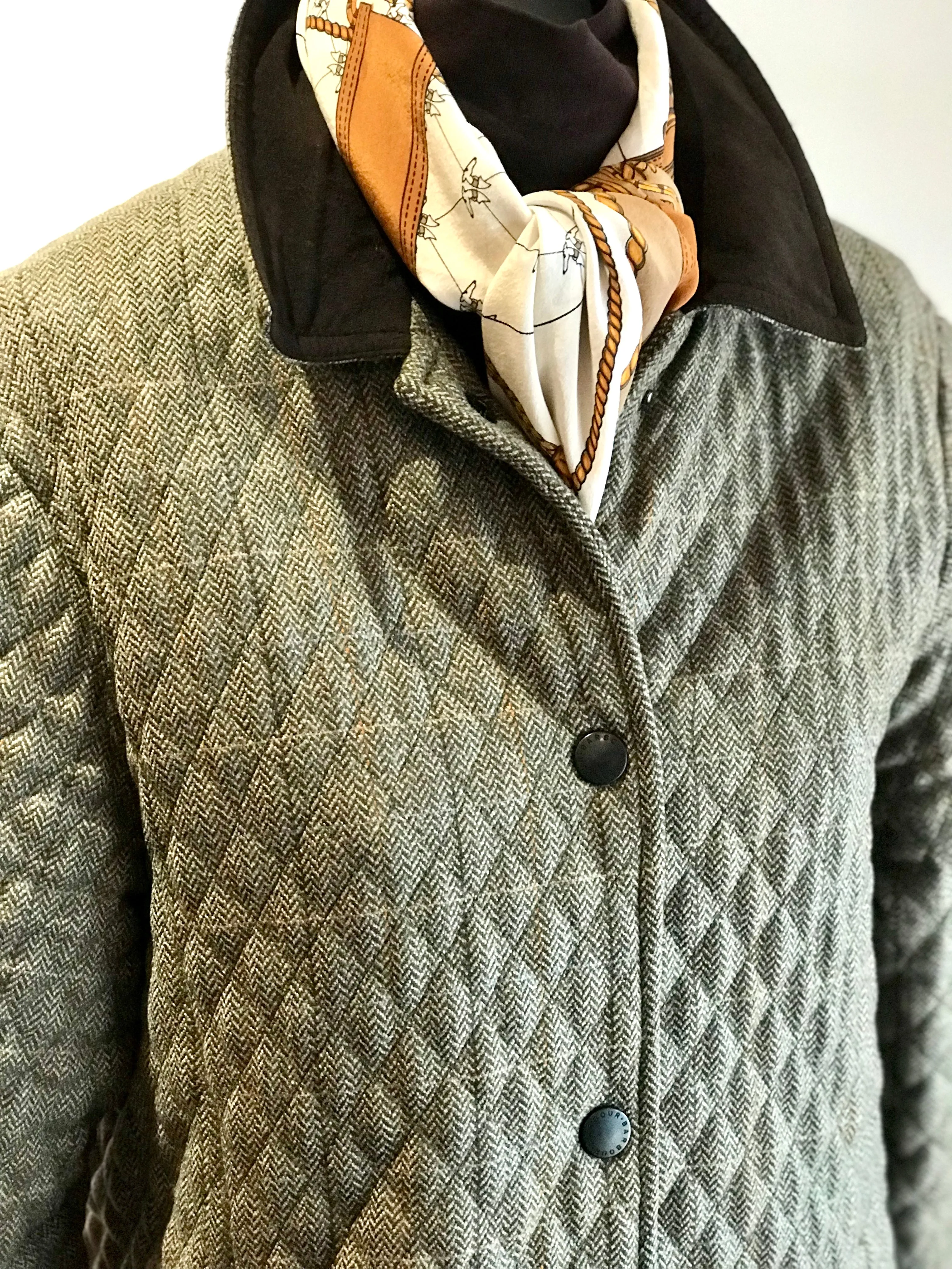 Barbour Wool Tweed Quilted Jacket