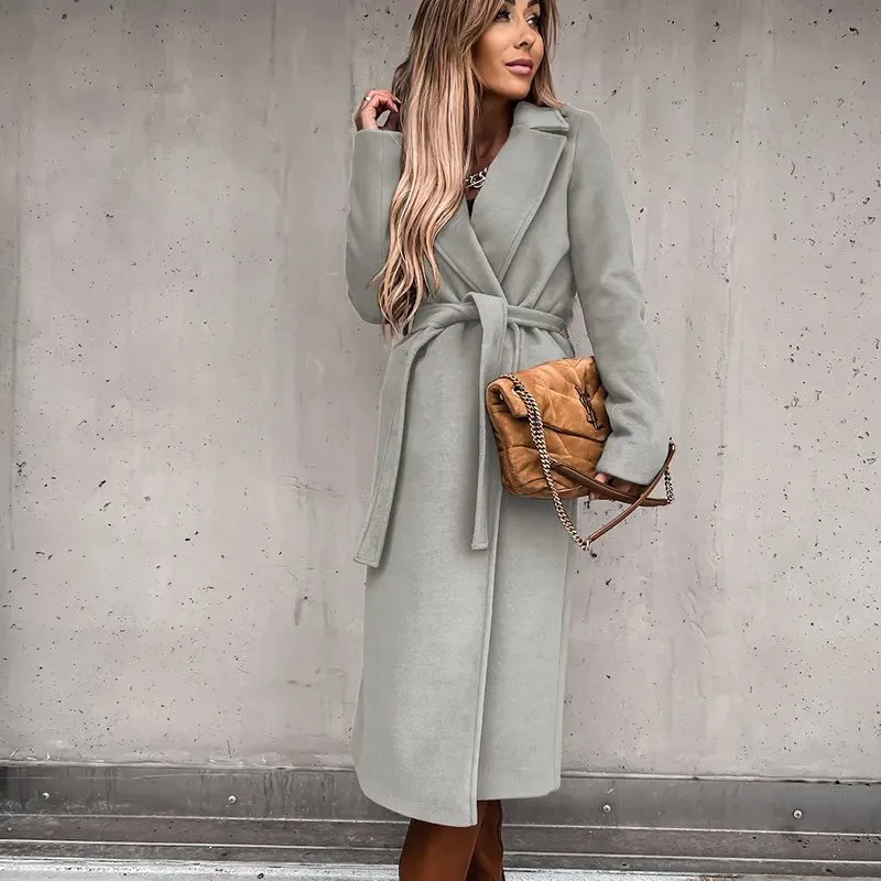 Belted Longline Wool Coat