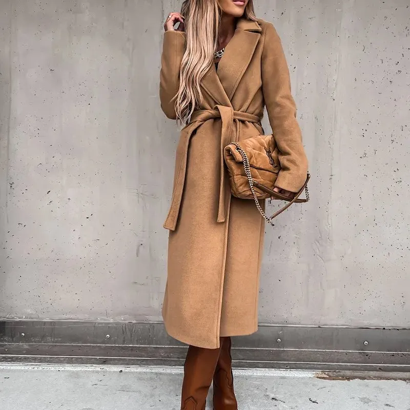 Belted Longline Wool Coat