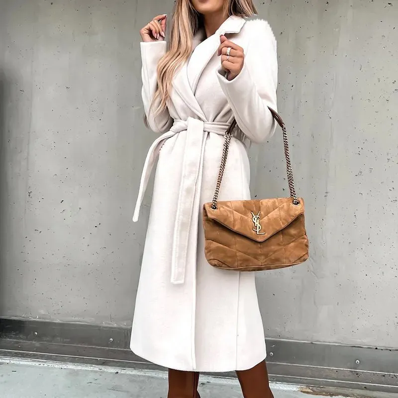 Belted Longline Wool Coat