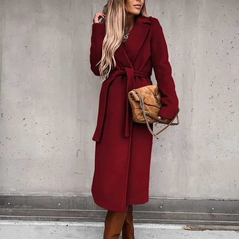 Belted Longline Wool Coat