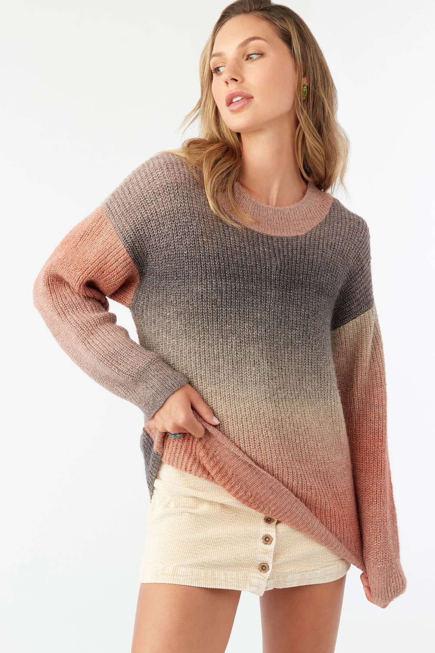 BILLIE OMBRE MOCKNECK OVERSIZED SWEATER