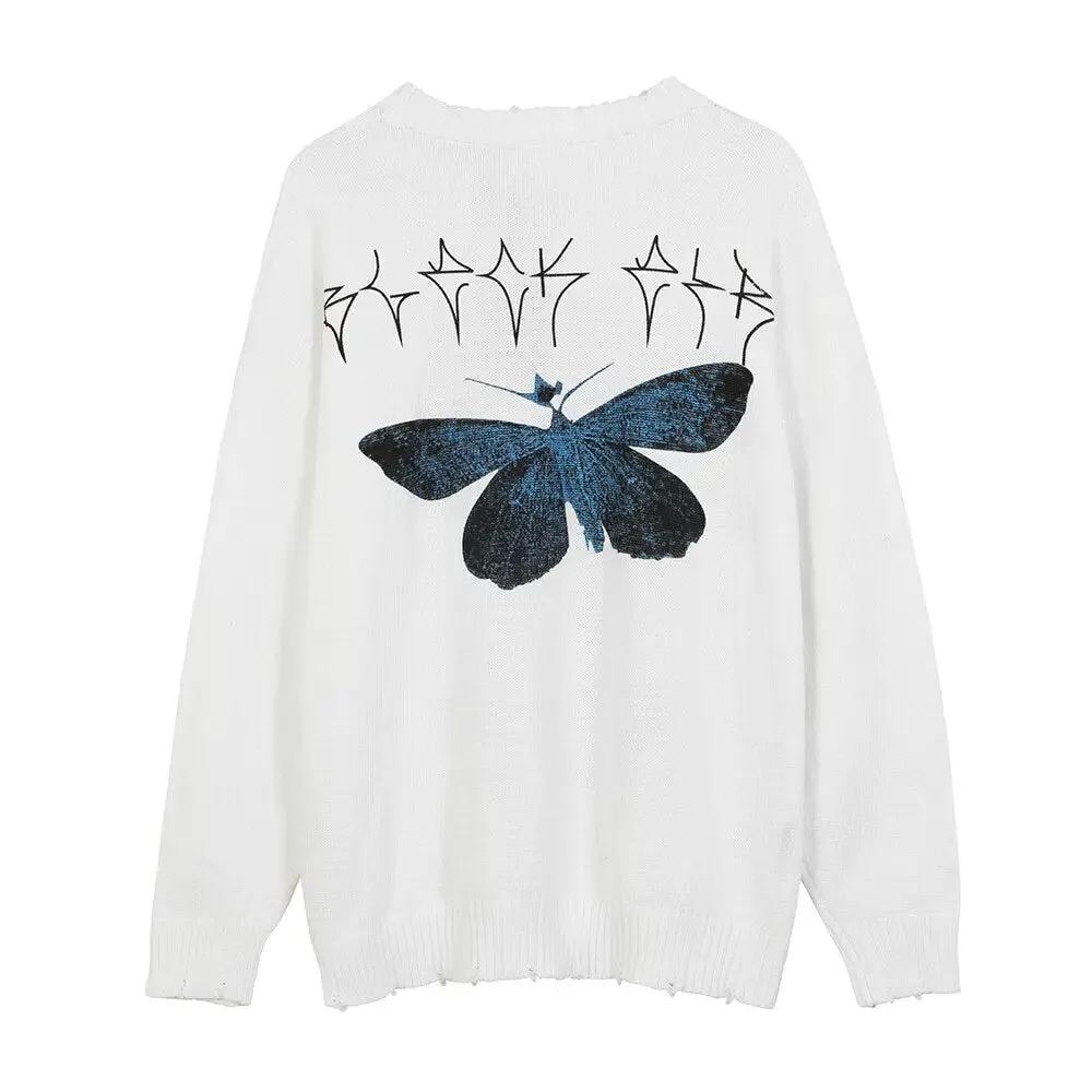 Black Air Butterfly Oversized Sweatshirt