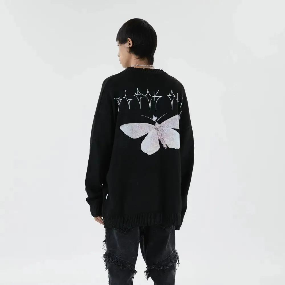 Black Air Butterfly Oversized Sweatshirt