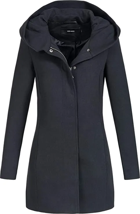 Black Black Black Ladies Vmverodona Ls Jacket Noos Coat - Vero Moda