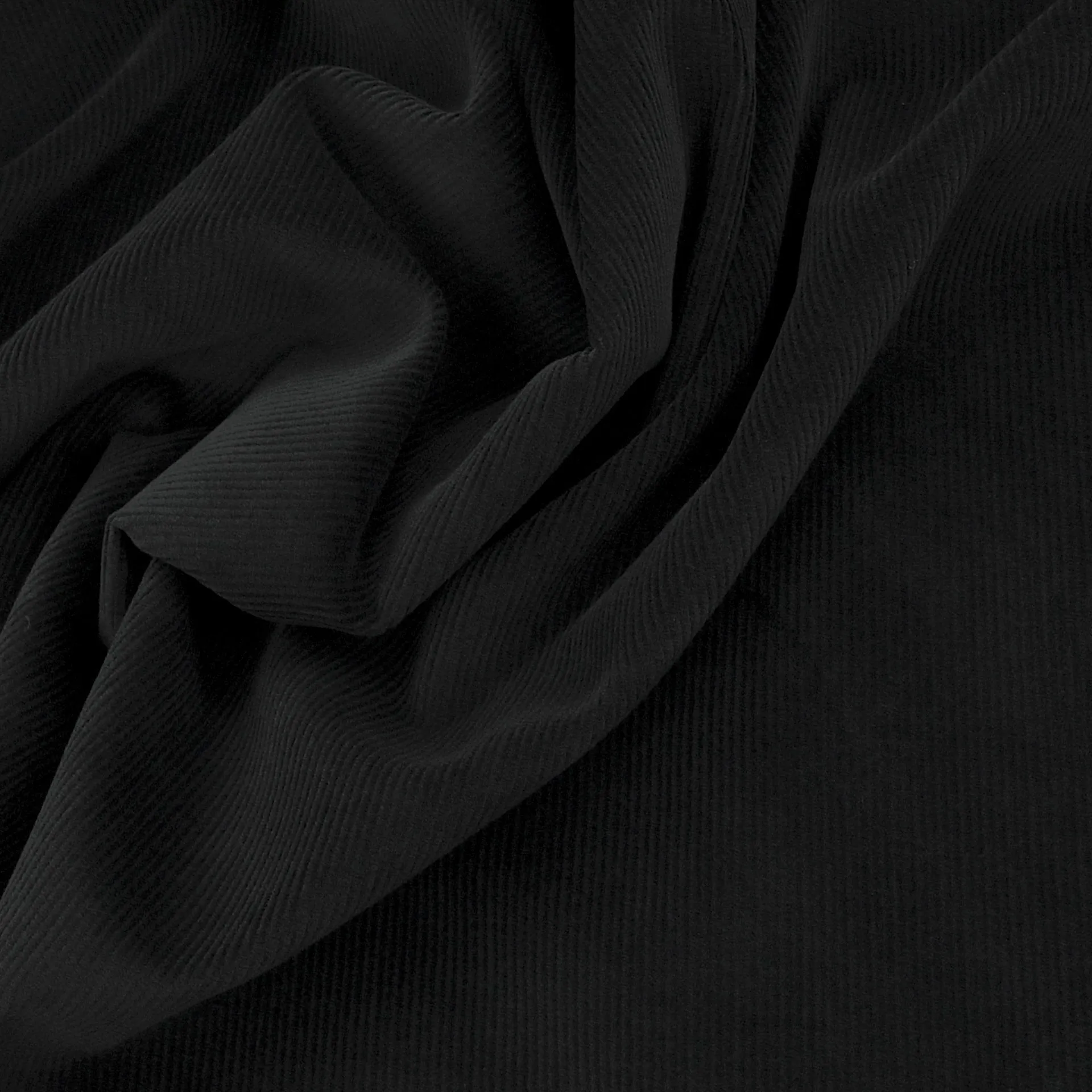 Black Stretch Corduroy Fabric 98187