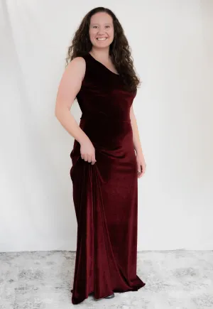 Burgundy Velvet Maxi Dress