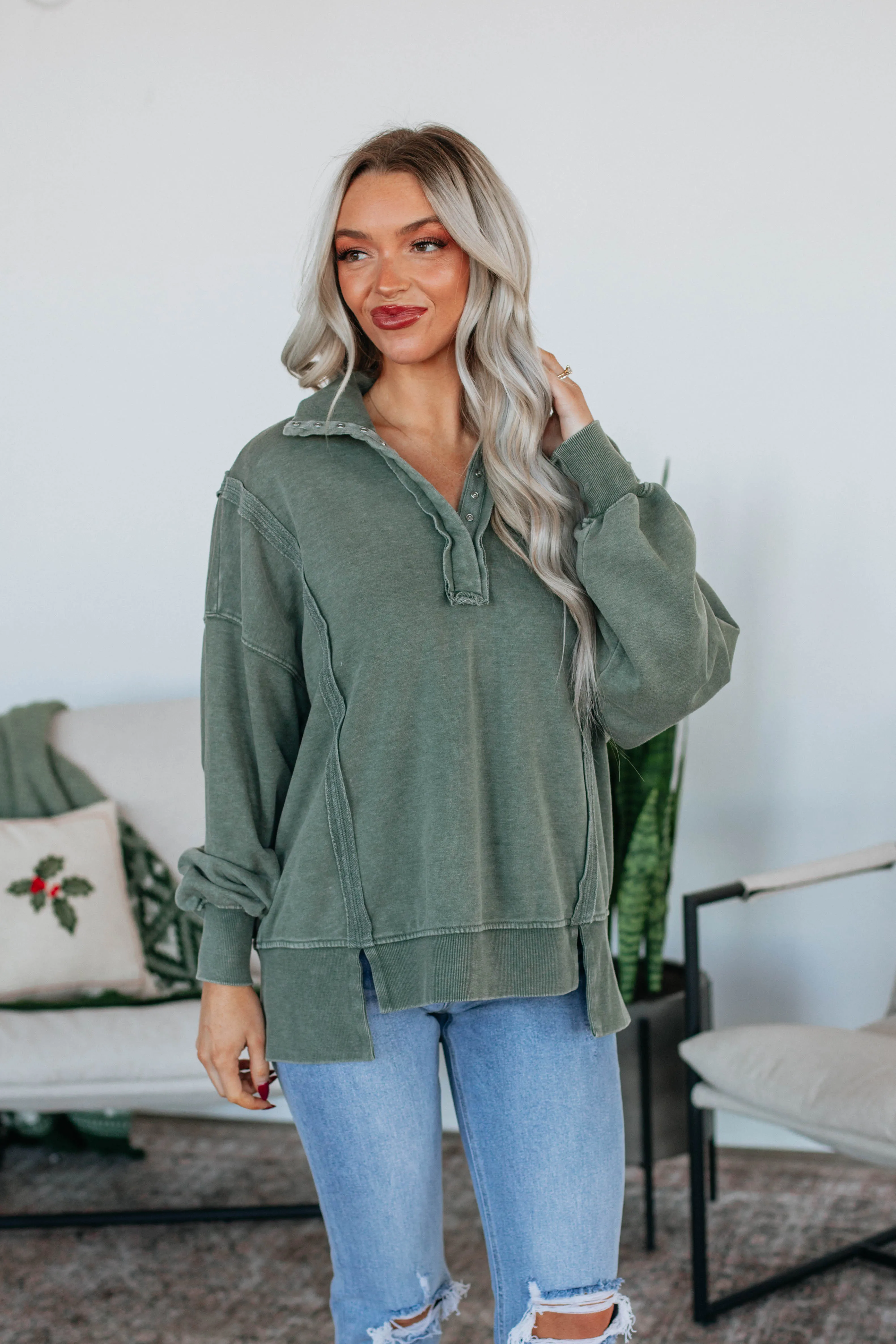 Cadence Pullover - Olive