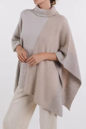 CASHMERE PATCHWORK PONCHO