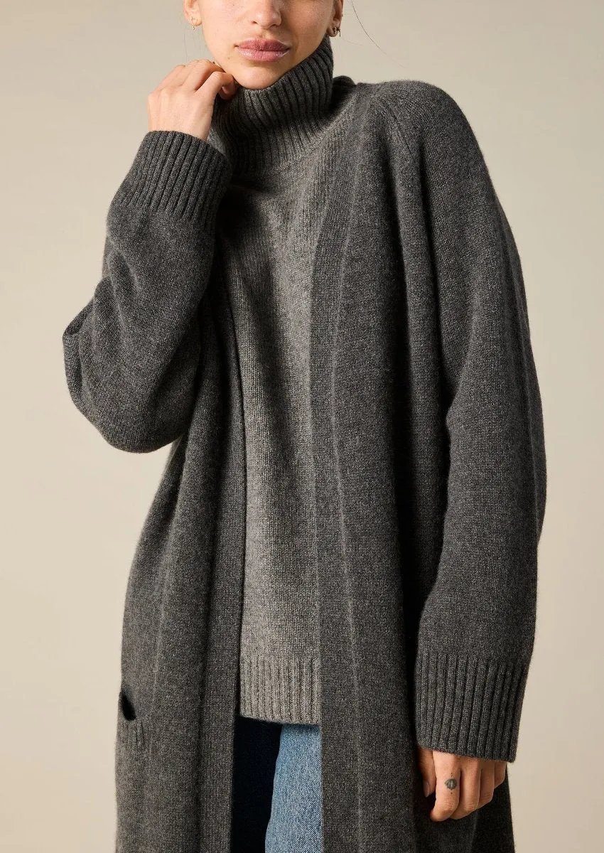 Cashmere Sunday Sweater in Charcoal Grey