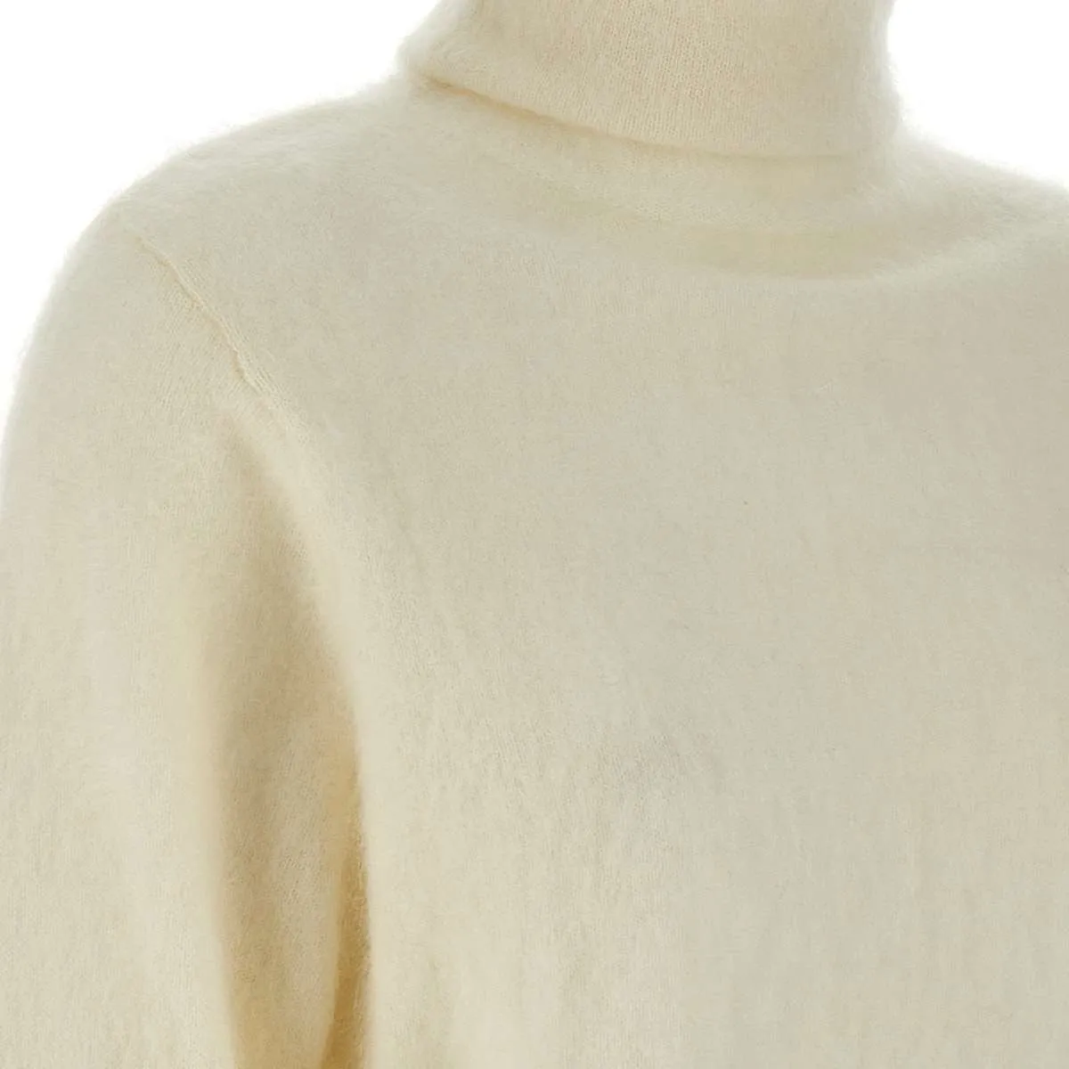 Cashmere Turtleneck Sweater in Milky White