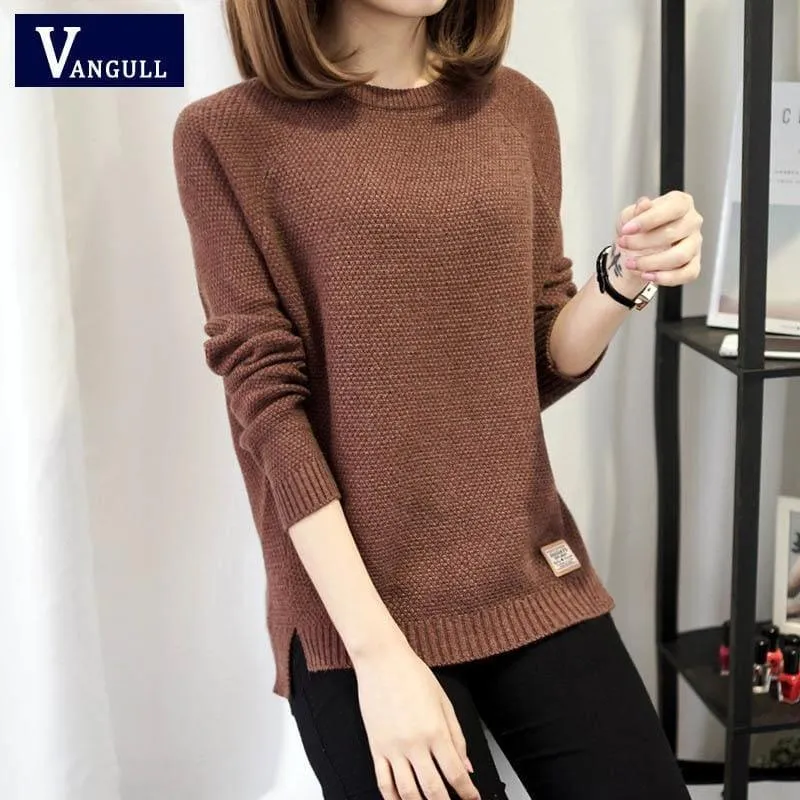 Casual Pullover Long Sleeve Knitted Sweater