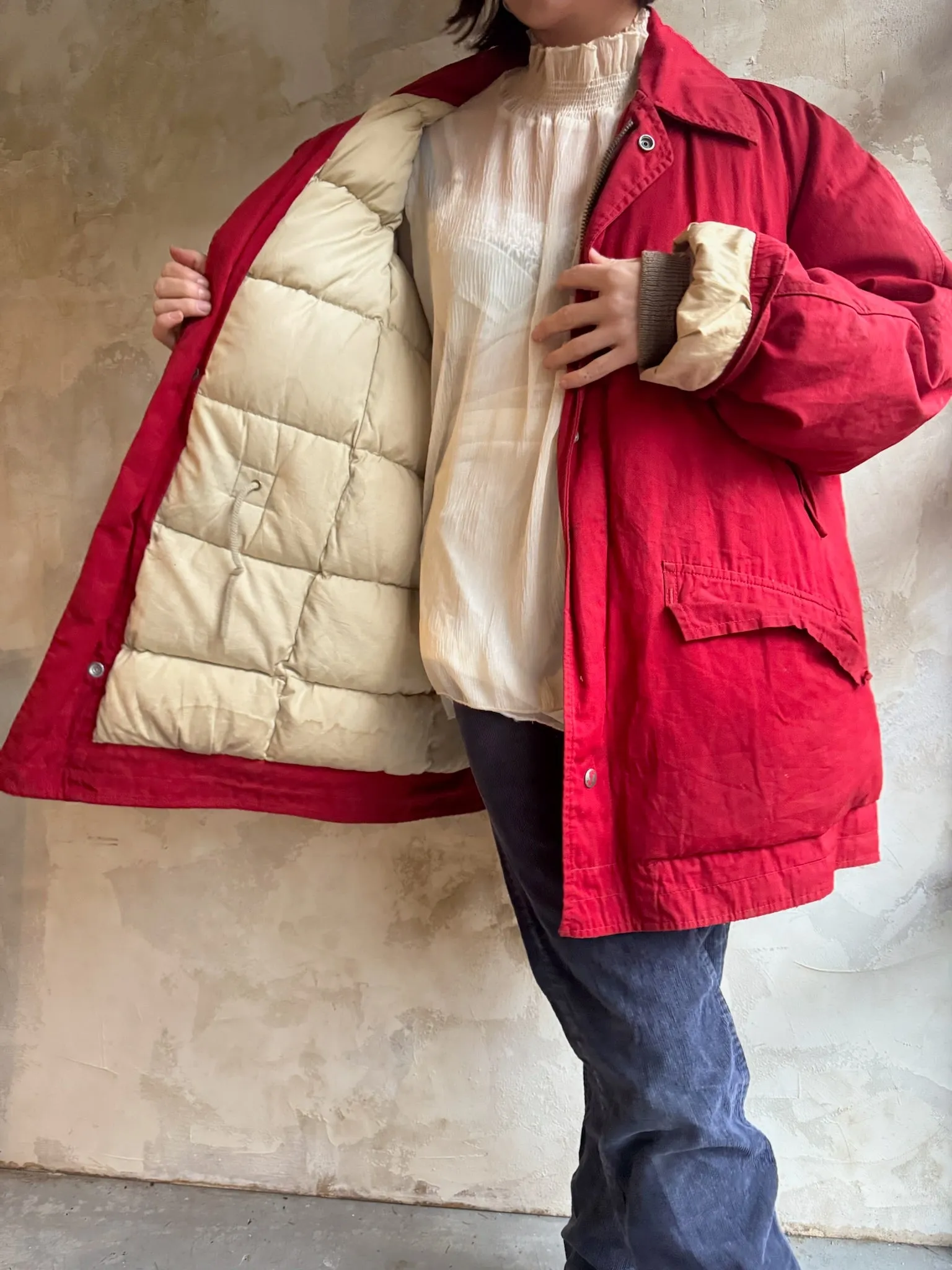 Cherry Red Down Jacket