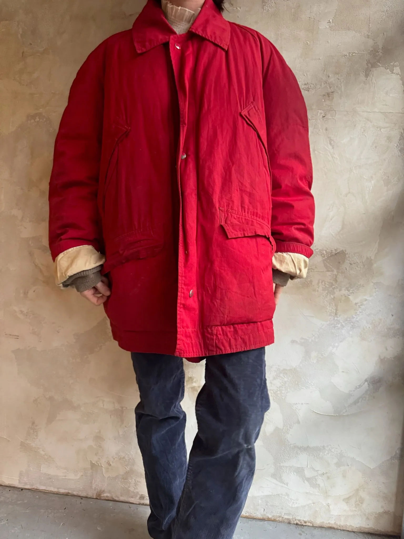 Cherry Red Down Jacket