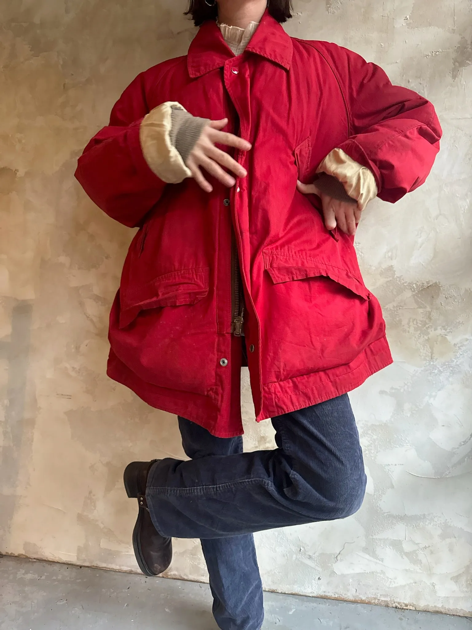 Cherry Red Down Jacket