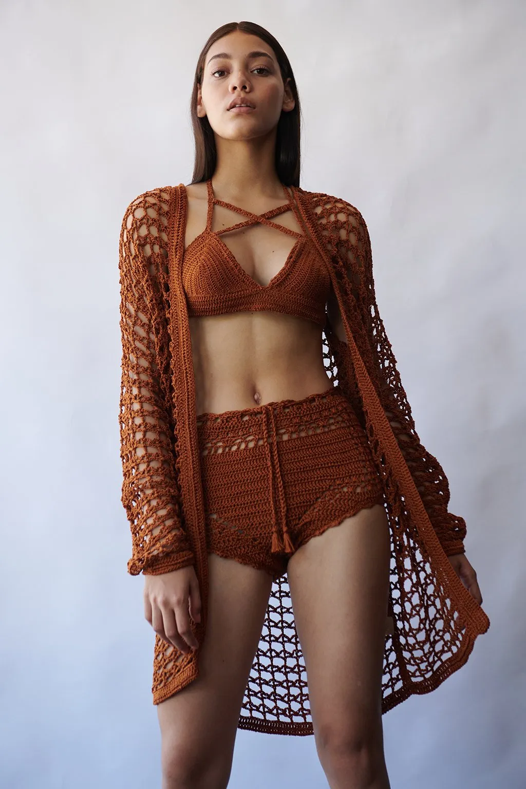 CROCHET HOODIE CARDIGAN