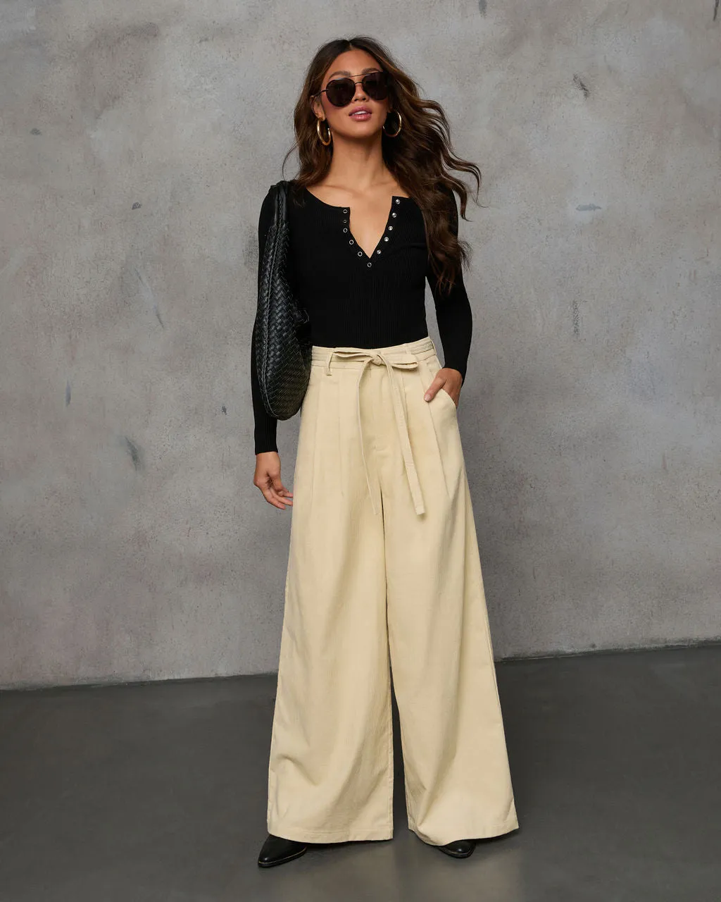 Devin Wide Leg Corduroy Trouser