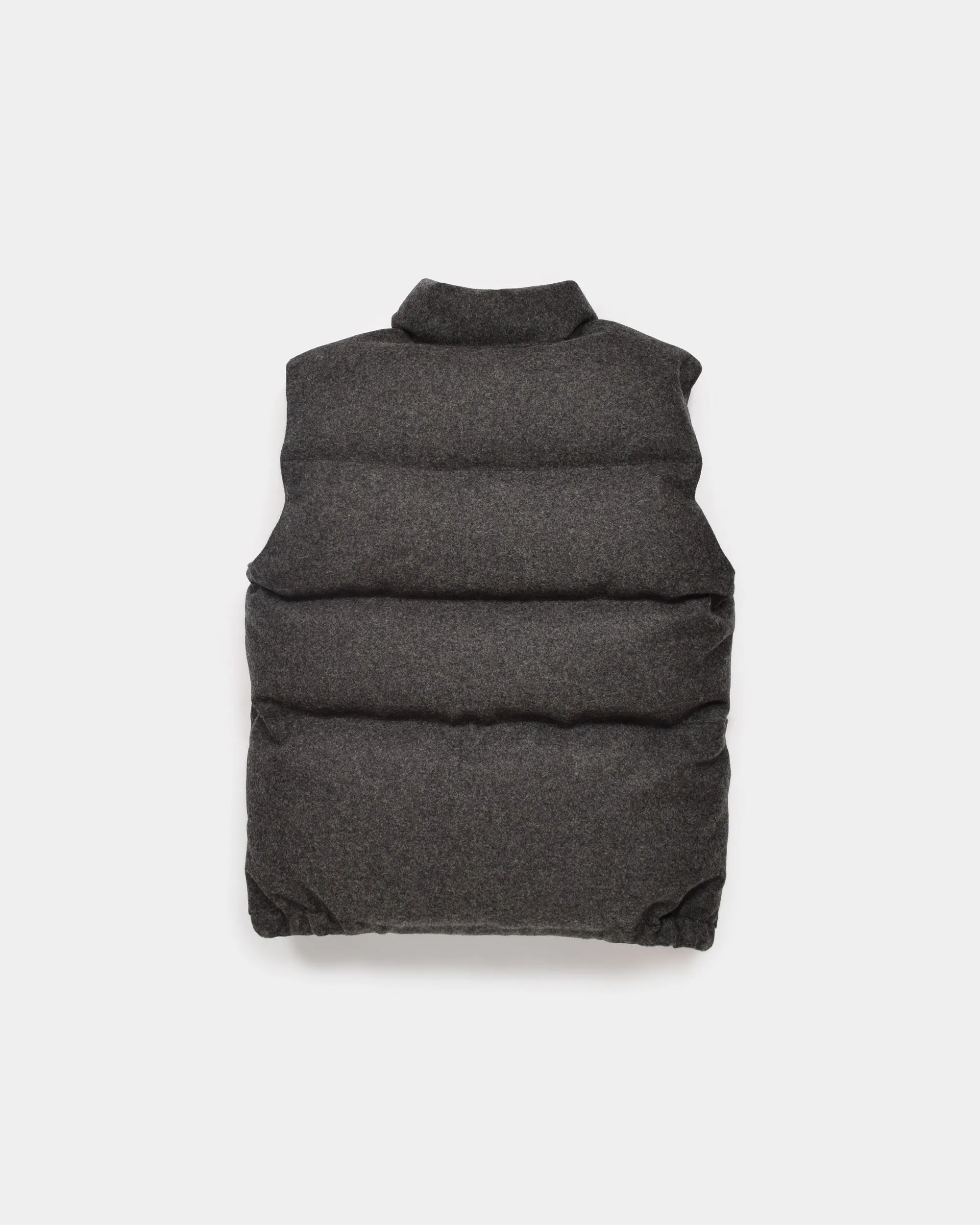 Down Italian Vest - Wool - Charcoal (Final Sale)