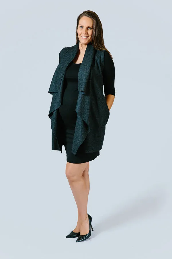 Draped Wool Vest