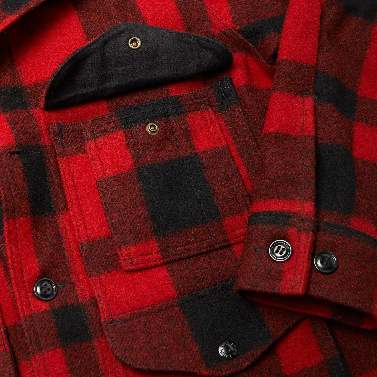 Filson Mackinaw Cruiser Jacket Red / Black Plaid