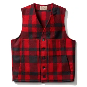 Filson Mackinaw Wool Vest Red / Black Plaid