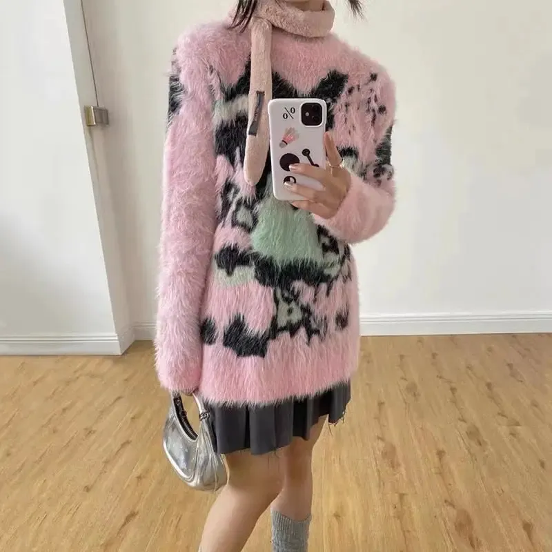 Furry Loose Pink Sweater