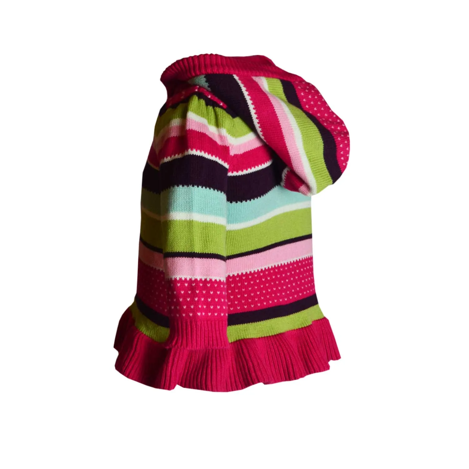 Girls Hooded Jumper | Cardigan | Multicoloured | Age 6-24 Months