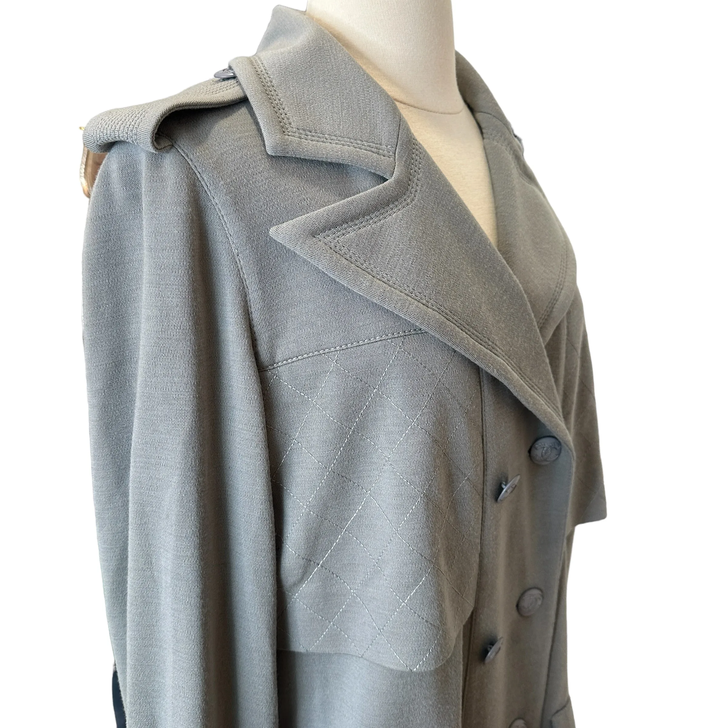 Grey Trench Coat - L