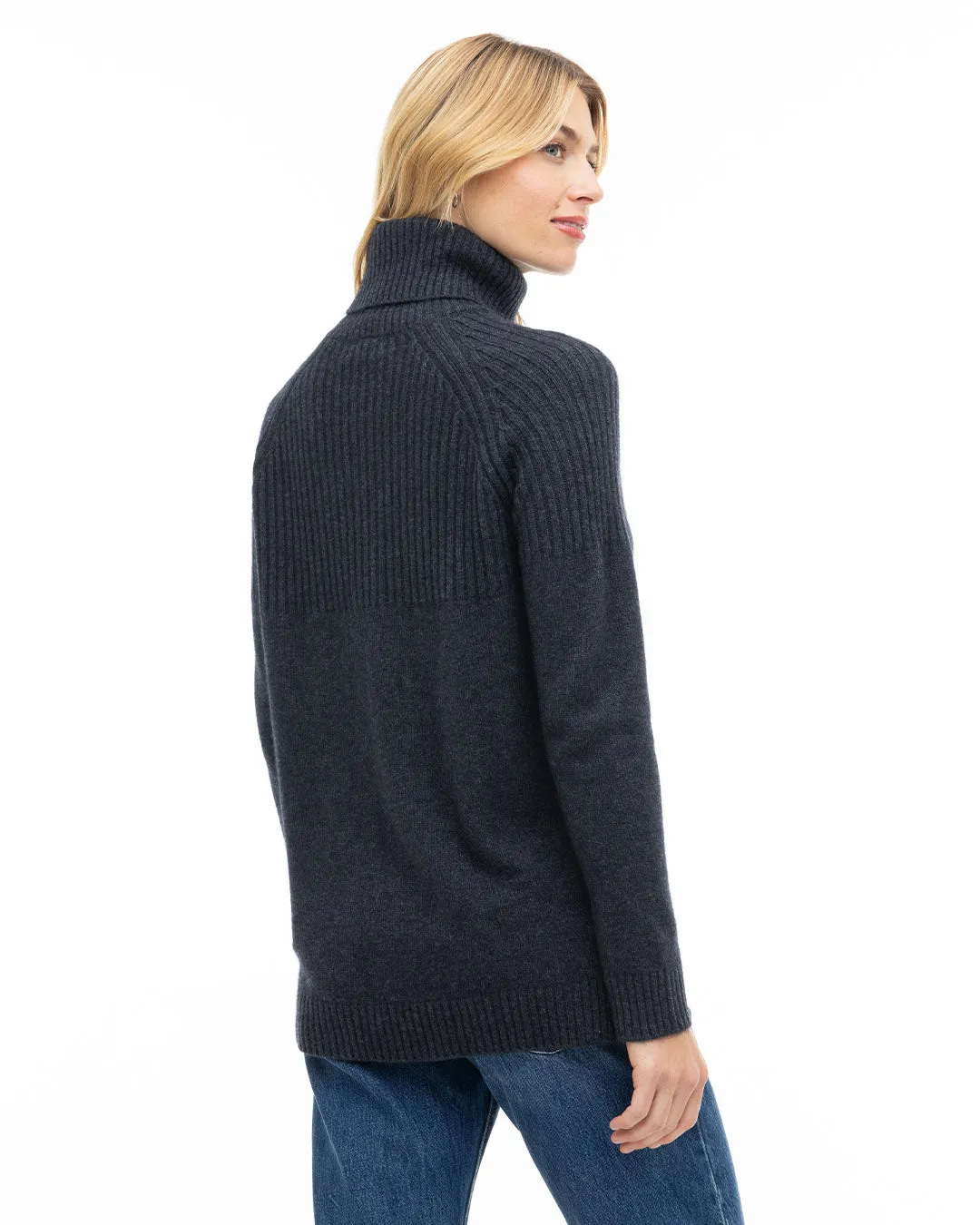 Half Ribbed Turtleneck