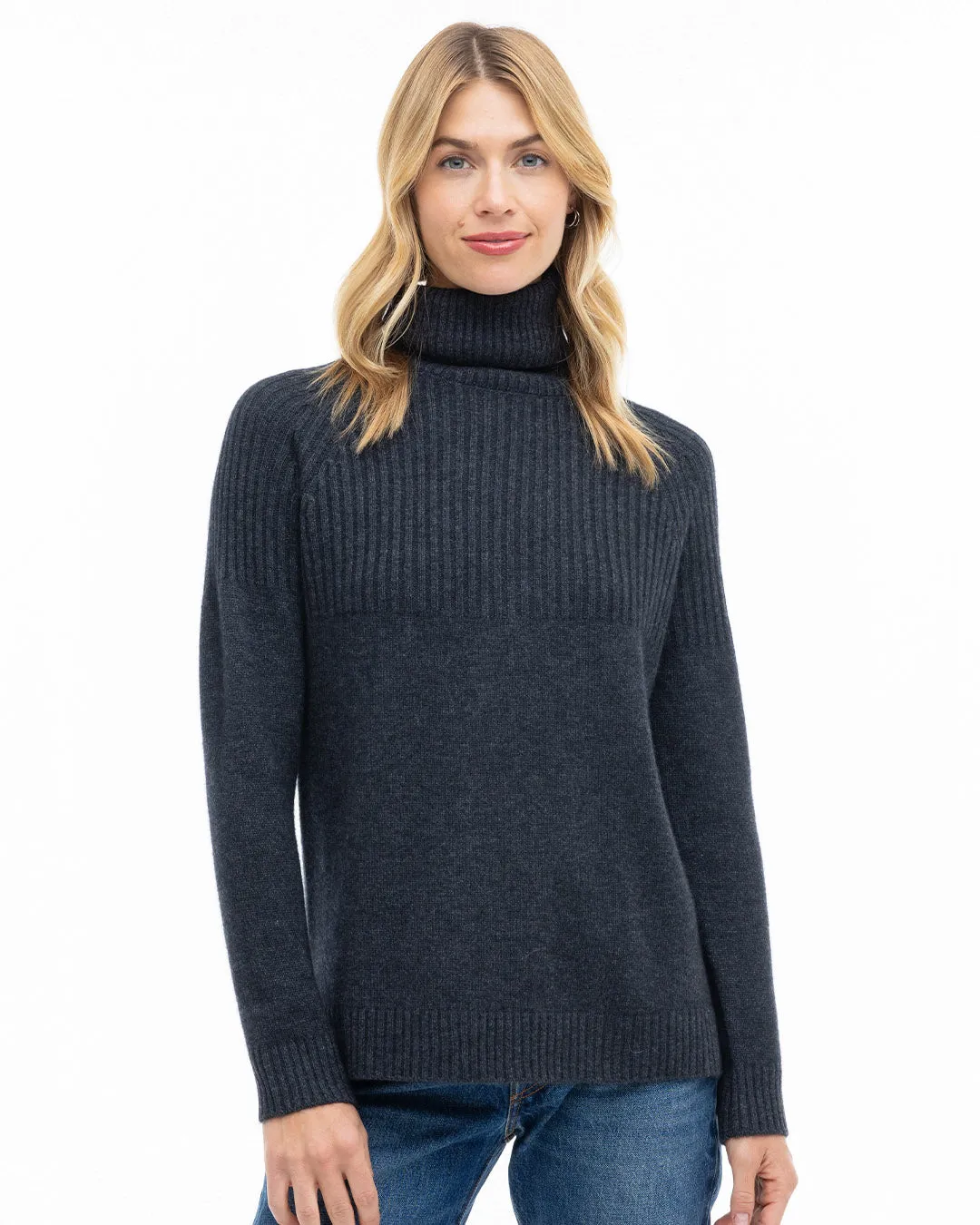 Half Ribbed Turtleneck