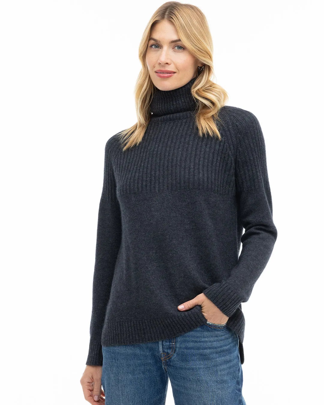 Half Ribbed Turtleneck