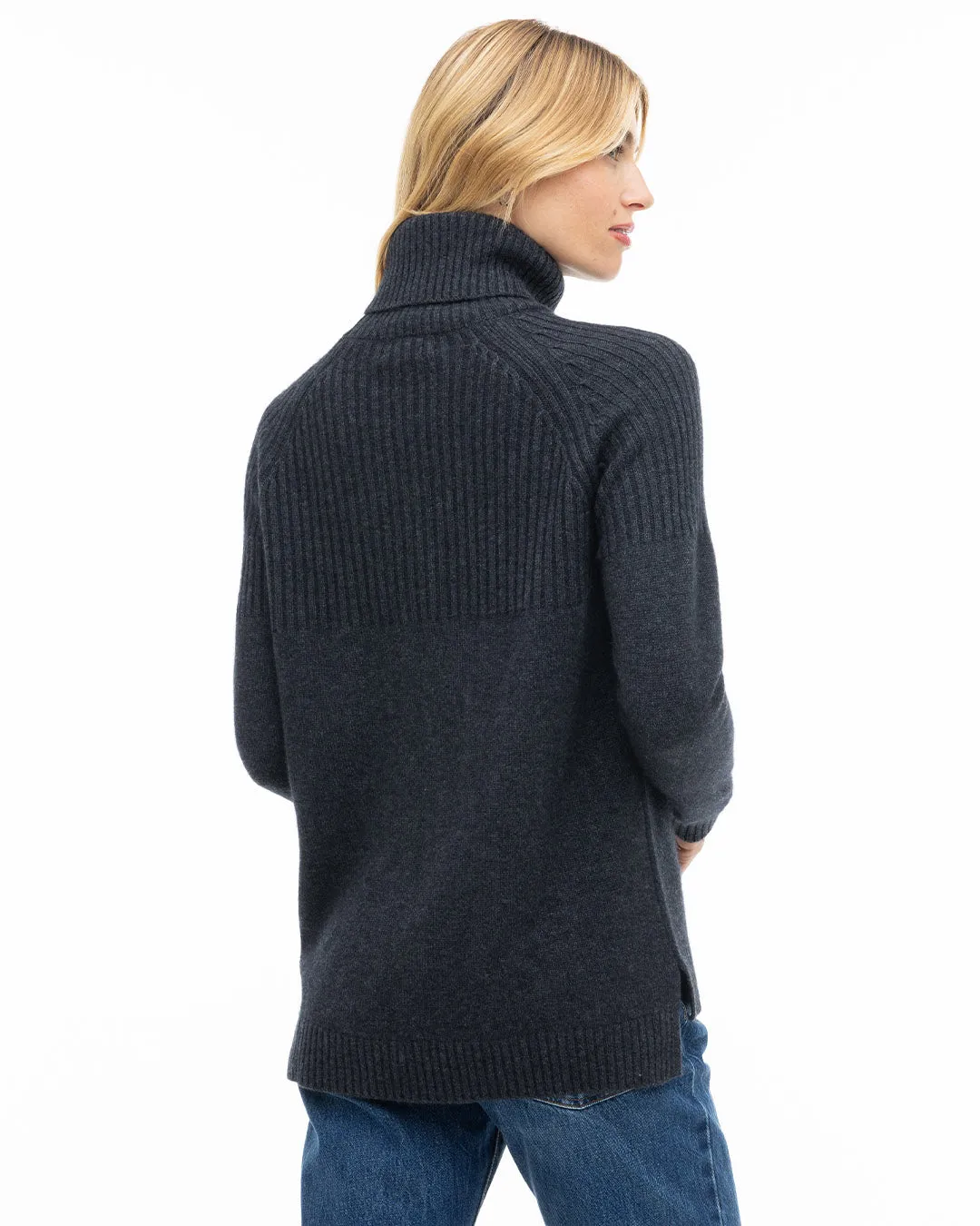 Half Ribbed Turtleneck