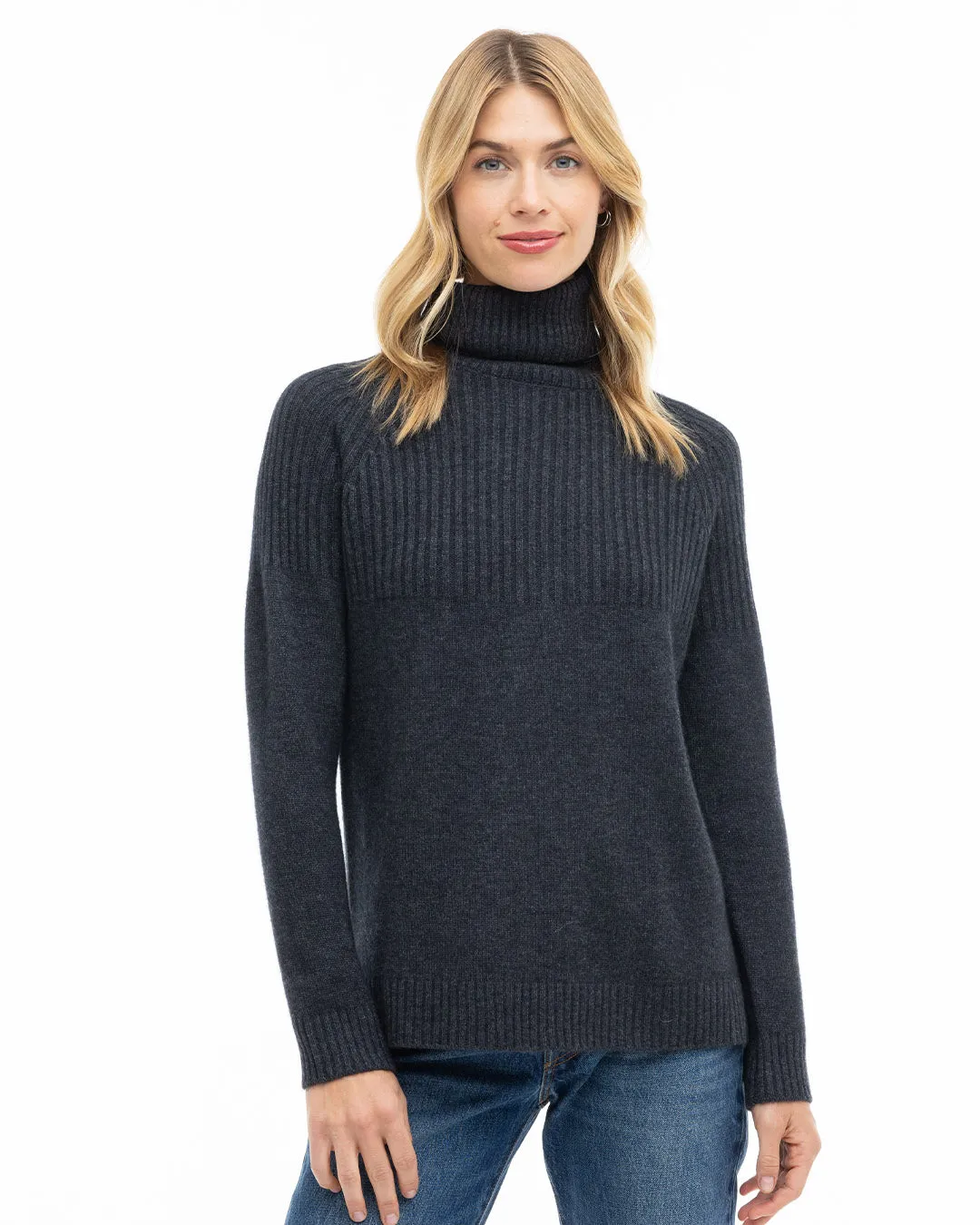 Half Ribbed Turtleneck