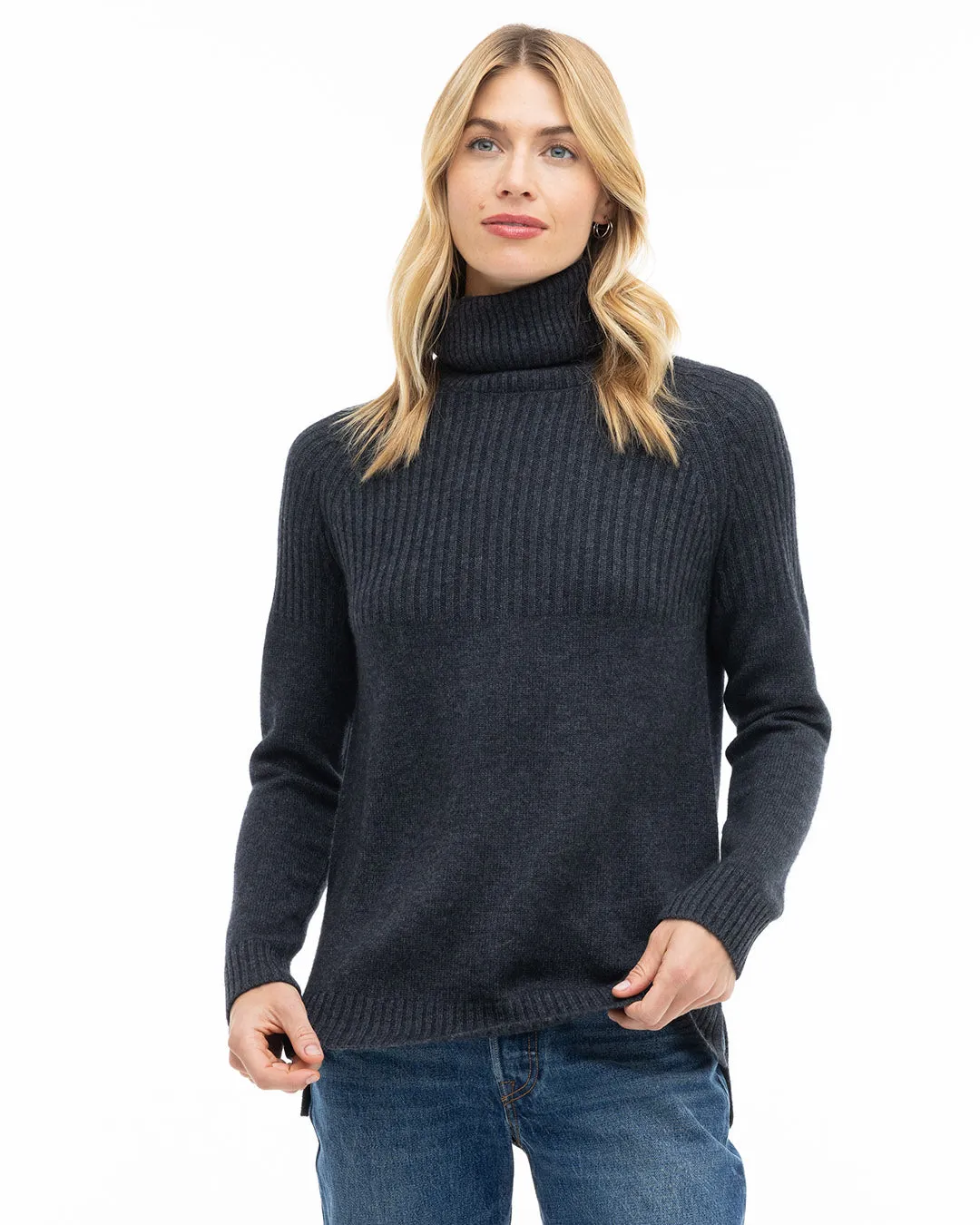 Half Ribbed Turtleneck