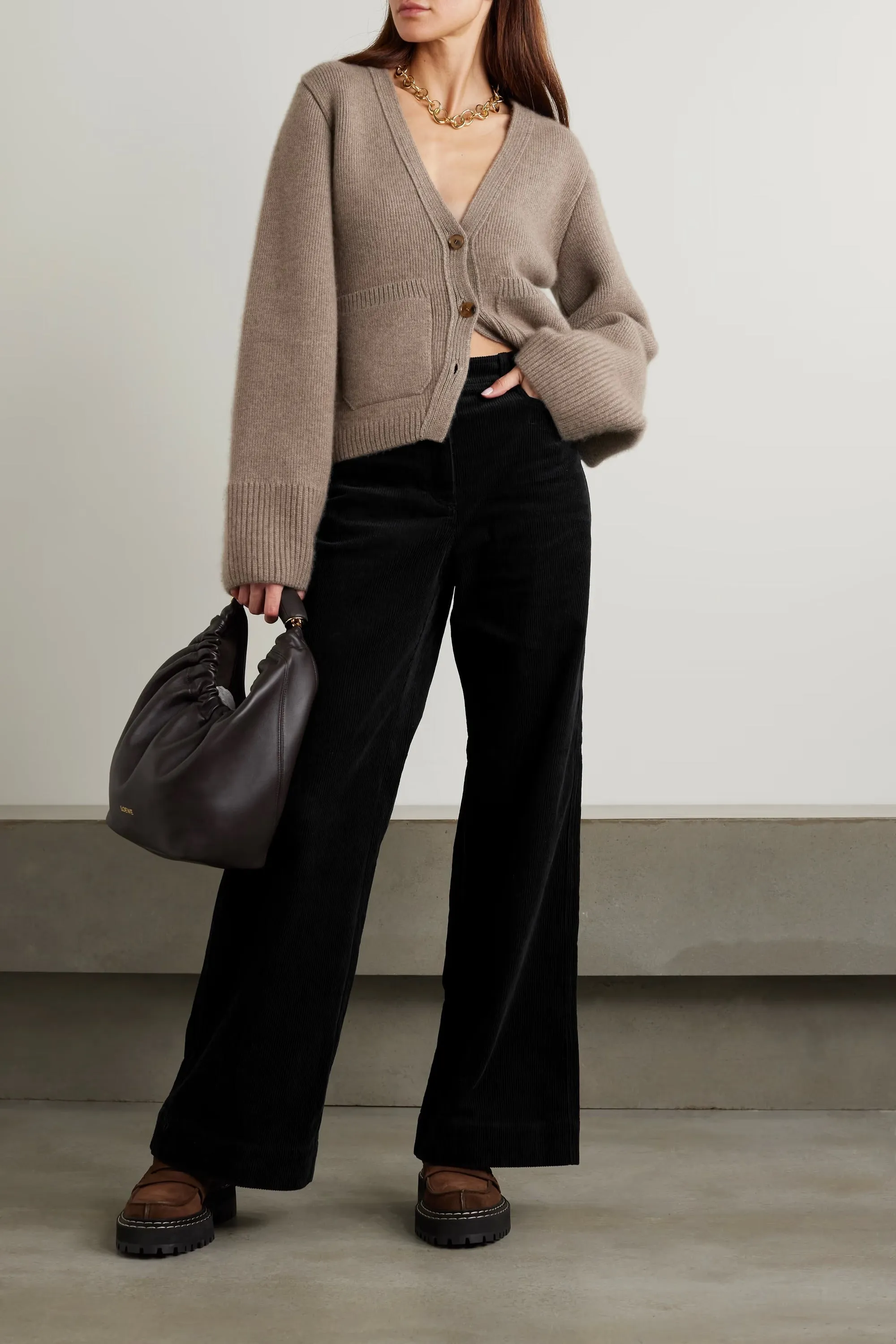 Hayden Cotton-corduroy Wide-leg Pants