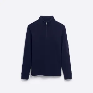 Heather Quarter Zip Mock Neck Pullover