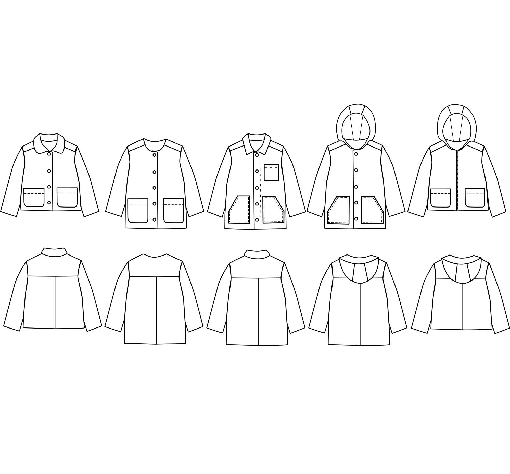 Ikatee - Sam Parka Jacket / Vest - Unisex 6m - 4y - Paper Sewing Pattern