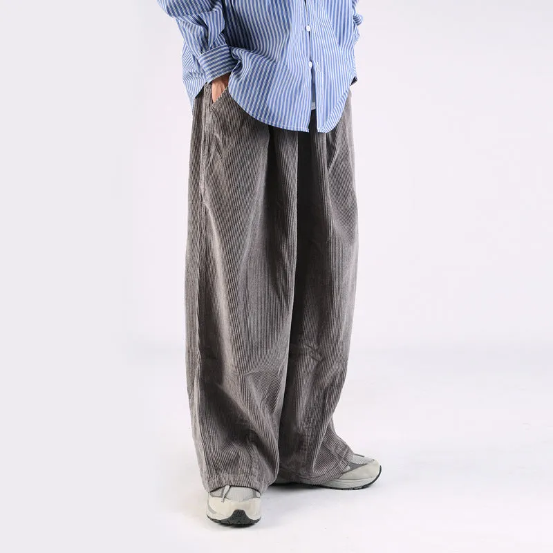 Japanese Retro Loose Wide-leg Corduroy Pants