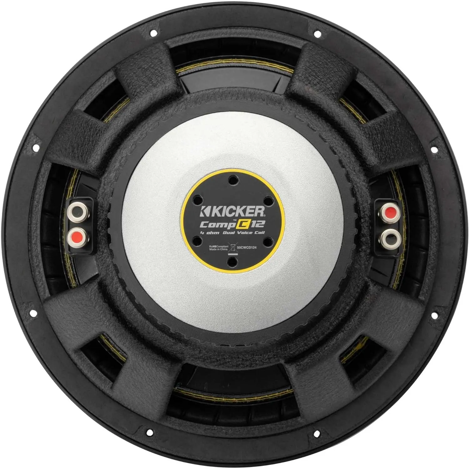 Kicker 50CWCD124 CompC 12" Subwoofer with Dual 4-Ohm Voice Coils