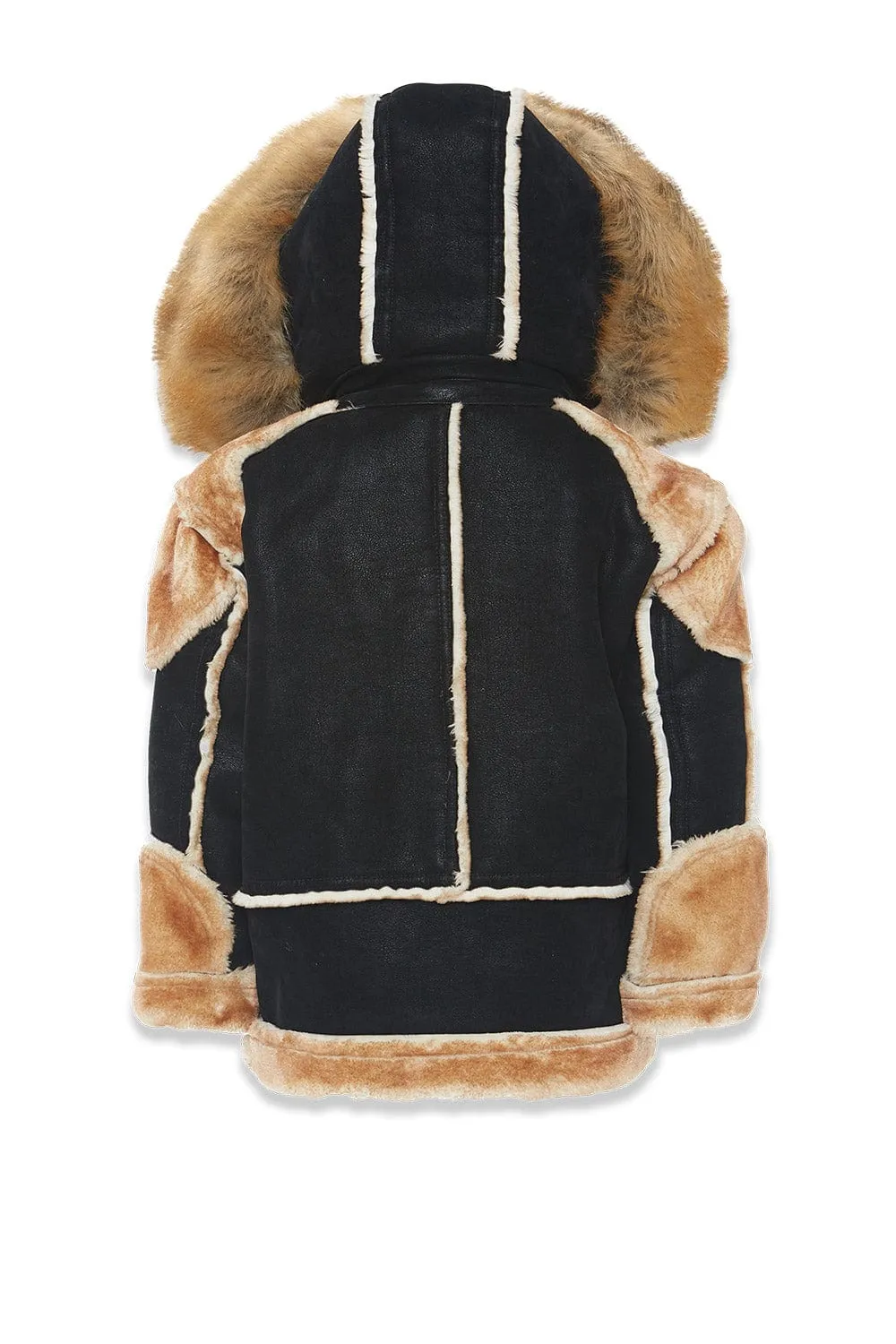 Kids El Jefe Shearling Moto Jacket (Black Coffee)