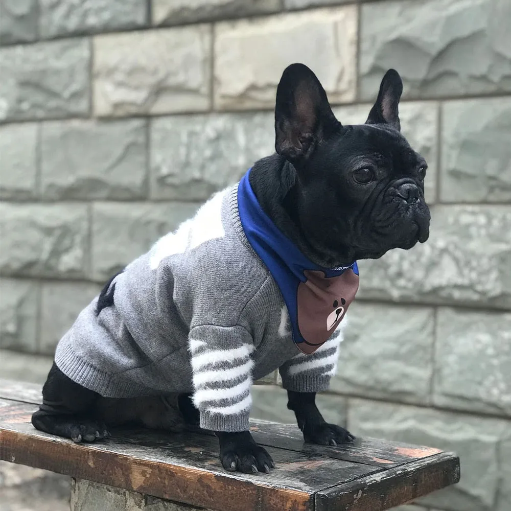 Knitted Winter Sweater for French Bulldog (WS313)