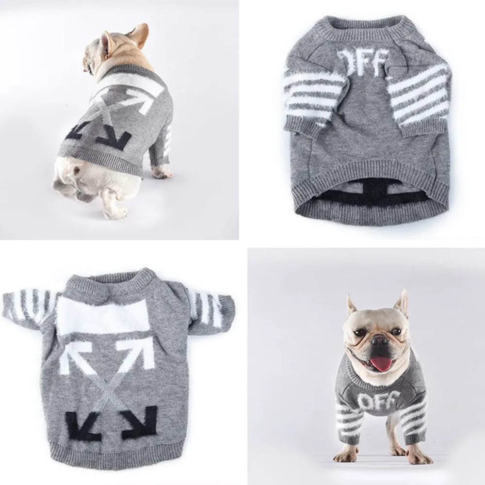 Knitted Winter Sweater for French Bulldog (WS313)