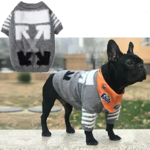 Knitted Winter Sweater for French Bulldog (WS313)